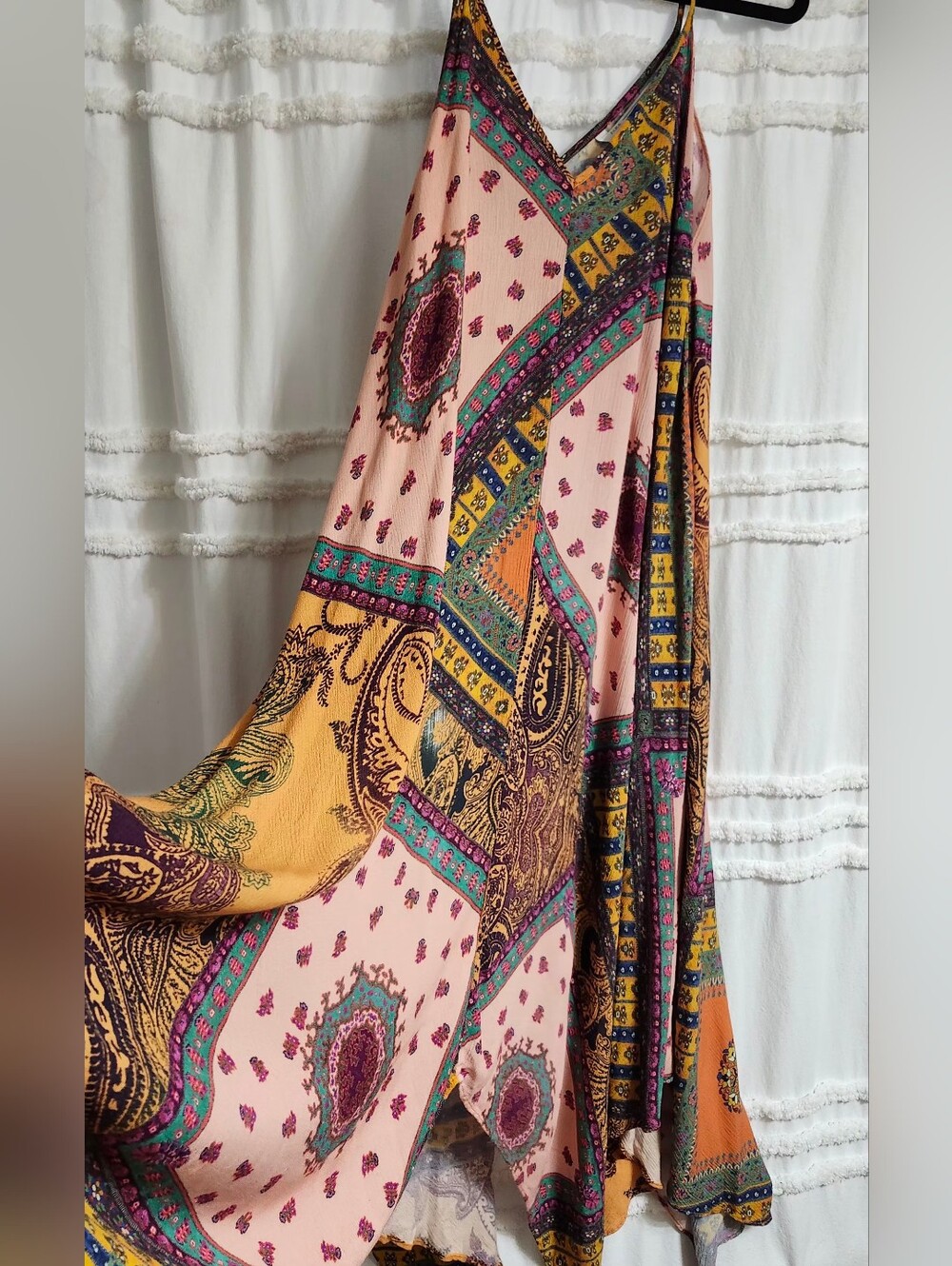 Gorgeous Zara Trafaluc Multicolor Paisley & Mustard Print Dress.